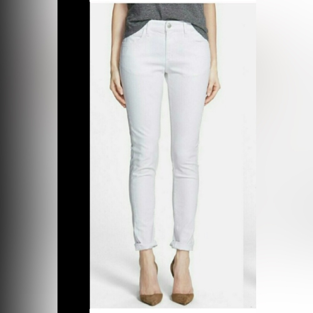 Joe’s jeans, white boyfriend slim